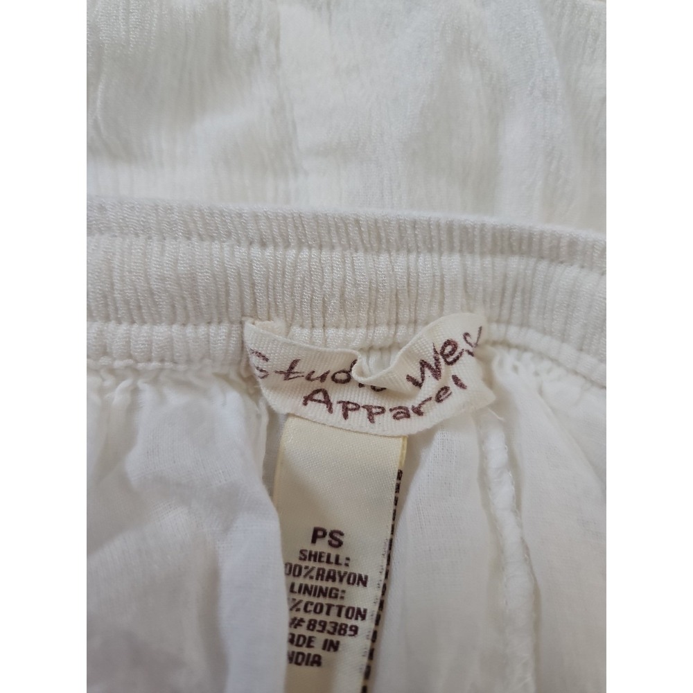 Studio West Apparel White Tiered Boho Midi Skirt Petite Small (PS) - Picture 4 of 12